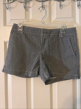 Women’s Striped Cotton Shorts - Black/White